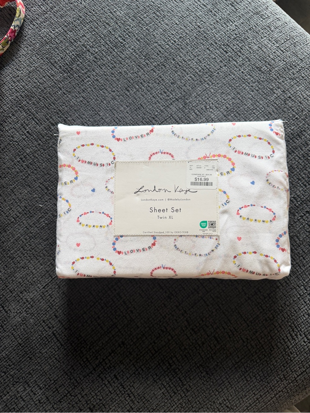 London Kaye Swiftie Bracelet Taylor Swift Inspired Twin XL Sheets